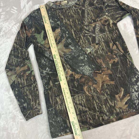 VTG Jerzees Camo Shirt Mens Medium Mossy Oak Hunting Outdoor Utility Pocket Y2K - Picture 5 of 8